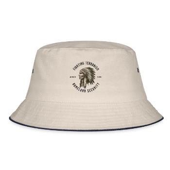 Native American Homeland Security - Bucket Hat - ecru/navy - Front