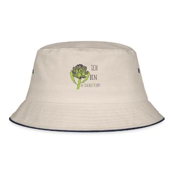 Schockierte Artischocke - Bucket Hat - Natur/Navy - Vorne