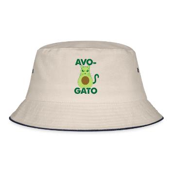 Avogato Vegan Cat - Bucket Hat - Natur/Navy - Vorne