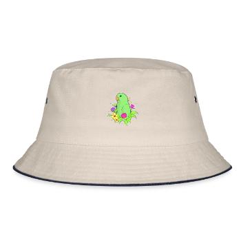 Dwarf Parrot Parakeet Parrots Inseparable - Bucket Hat - ecru/navy - Front