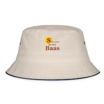 Sinterklaas ist ein Baas niederländische Niederlande Kinder - Bucket Hat - Natur/Navy - Vorne