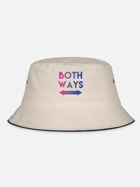 Bisexual T-Shirt - Gay Pride - Bi- Geschenk - Bucket Hat - Natur/Navy