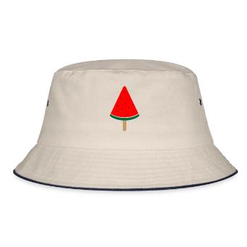 Pastèque Popsicle Summer Par Melon Merch - Bob - blanc cassé/bleu marine - Devant