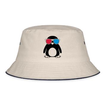 Swaggy Penguin - Bucket Hat - ecru/navy - Front
