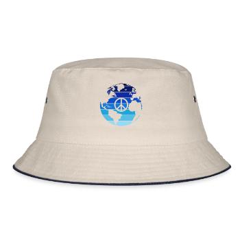 Peace - Bucket Hat - Natur/Navy - Vorne