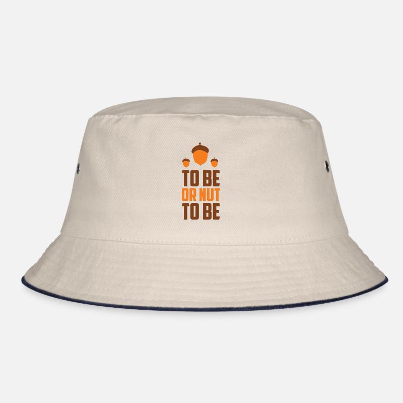Nut acorn hazelnut funny saying witty nuts Bucket Hat