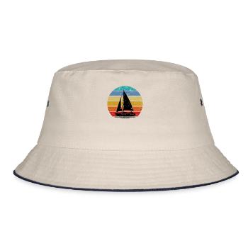 Segeln Segler Regatta - Bucket Hat - Natur/Navy - Vorne