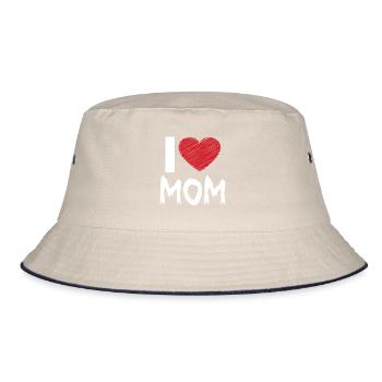 J’aime maman - Bob - blanc cassé/bleu marine - Devant