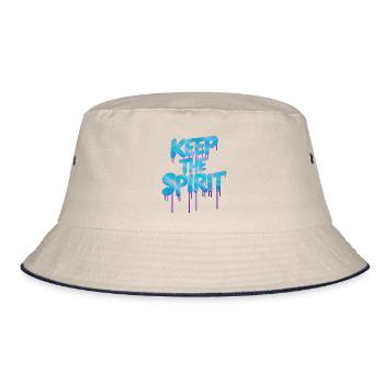 KEEP THE SPIRIT - Bucket Hat - ecru/navy - Front
