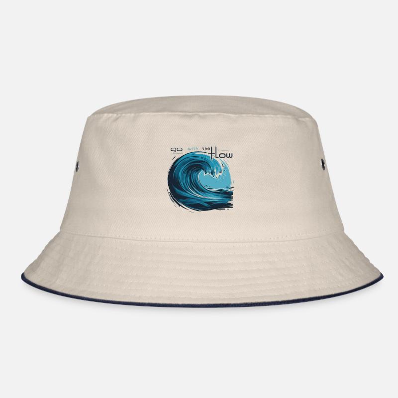 WAVE. OCEAN. GO WITH THE FLOW Bucket Hat
