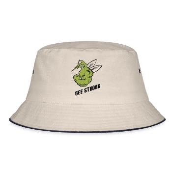 strong mosquito bee - Bucket Hat - ecru/navy - Front