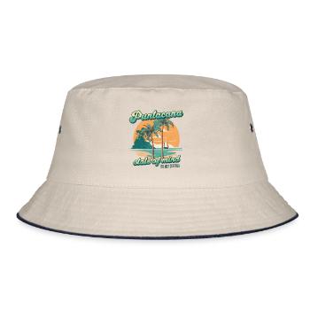 puntacana State of Mind Vintage Beach - Bucket Hat - ecru/navy - Front