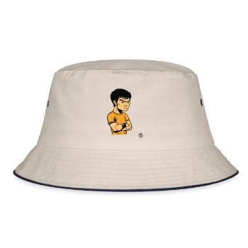 Bruce "the Offended" Kung FU Master Lee - Bucket Hat - ecru/navy - Front