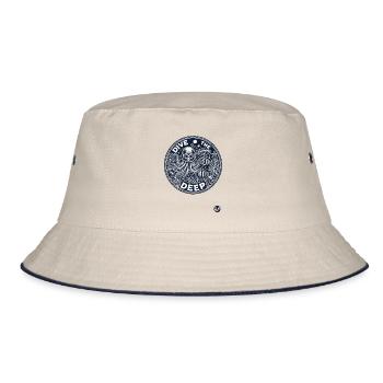 Deep Sea Design "Dive into the Deep" Underwater - Bucket Hat - ecru/navy - Front