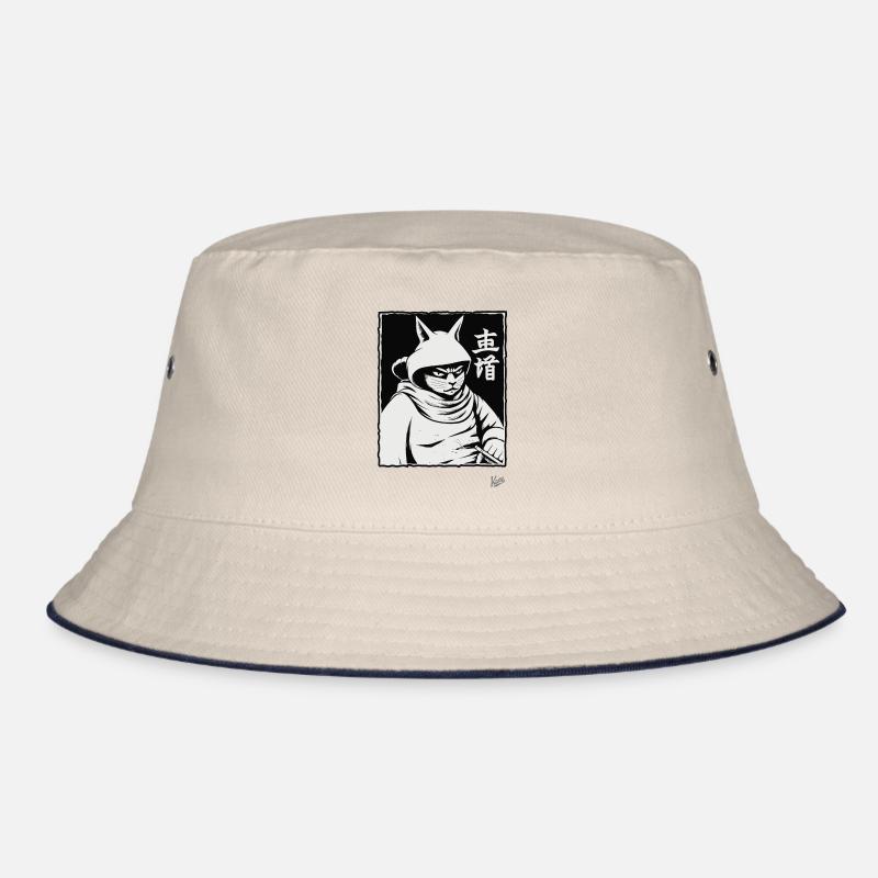Samurai-Shogun-Katze Bucket Hat