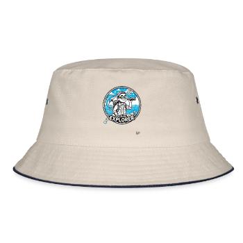 Ozean-Entdecker und Meeresbiologe - Bucket Hat - Natur/Navy - Vorne