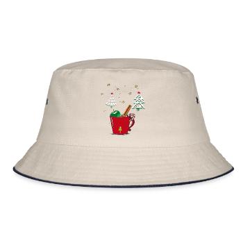 Advent, Merry Christmas - Bucket Hat - Natur/Navy - Vorne