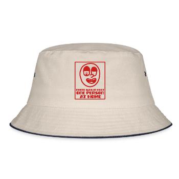 English Expression for Idiocy - Bucket Hat - ecru/navy - Front