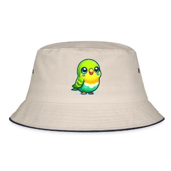Wellensittich - Bucket Hat - Natur/Navy - Vorne