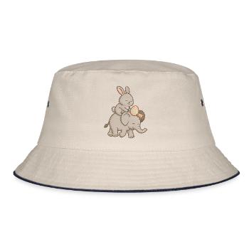 Rabbit Rides Elephant – Douce amitié animale - Bob - blanc cassé/bleu marine - Devant
