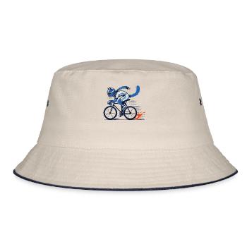 Chat de vélo pour les cyclistes sur route élégants - Bob - blanc cassé/bleu marine - Devant