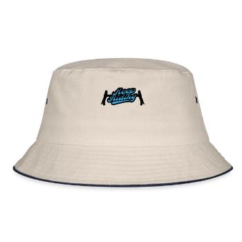 Keep Riding Design Gravelbike Lenker, Geschenk - Bucket Hat - Natur/Navy - Vorne