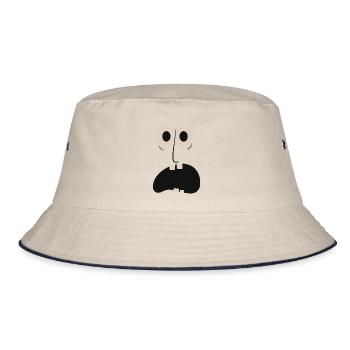 oh shit - Bucket Hat - ecru/navy - Front
