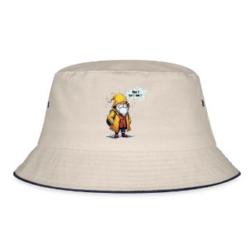 Wasser-Wasser-Geschenk Original-Humor-Weihnachtsmann - Bucket Hat - Natur/Navy - Vorne