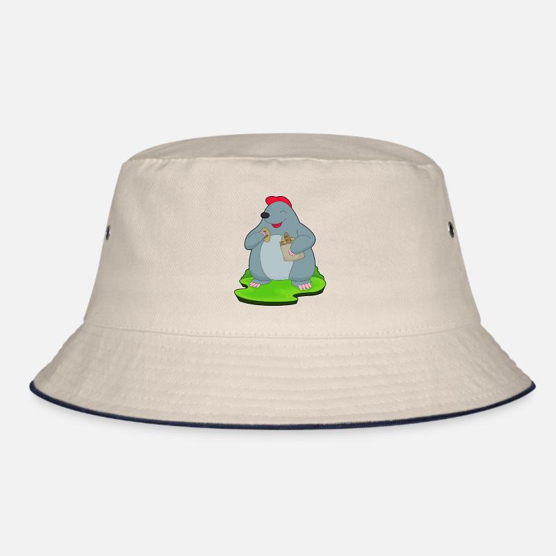 Mole Bread - Bucket Hat - ecru/navy