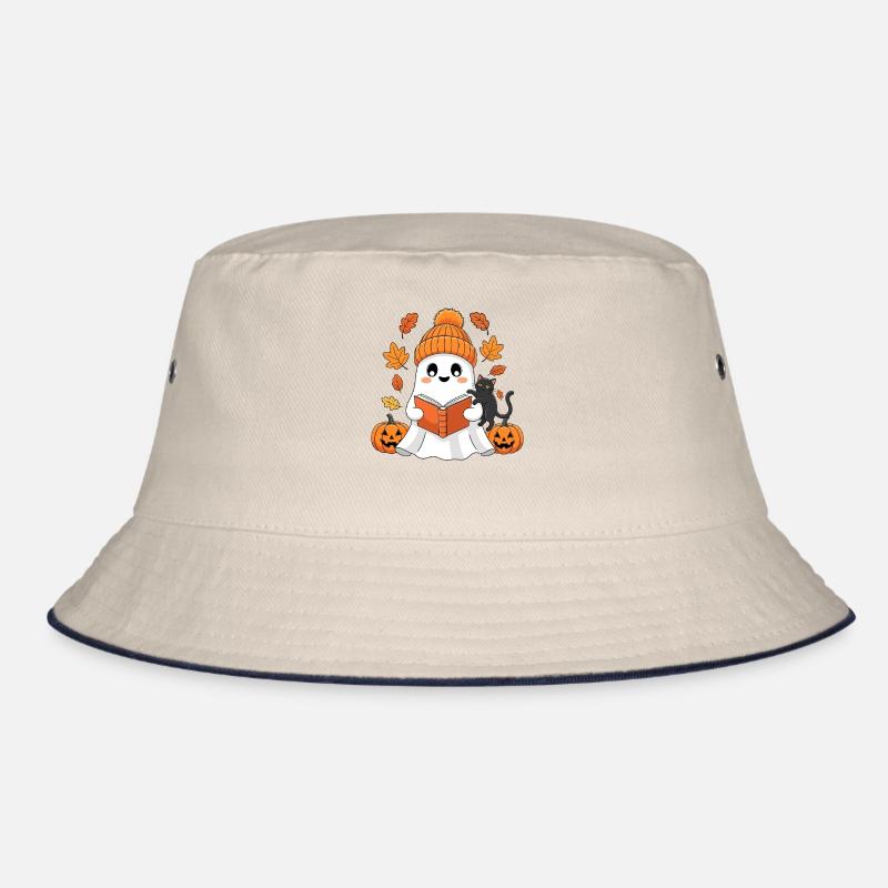 Herbstgeist Leseabend mit Katze Bucket Hat