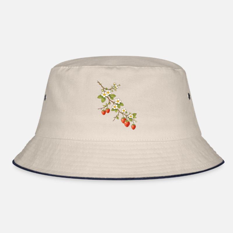 Illustration de branche de fraise avec fleurs Bob