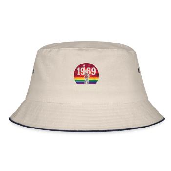 Pride Month LGBT – Stonewall 1969 - Bucket Hat - Natur/Navy - Vorne
