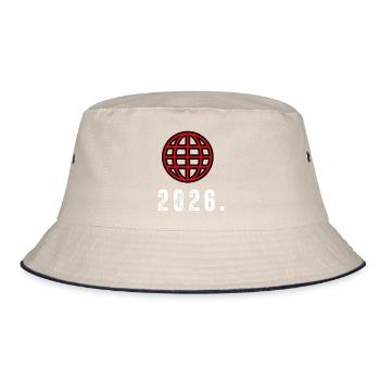 Red Globe 2026 Gridlines - Bucket Hat - Natur/Navy - Vorne