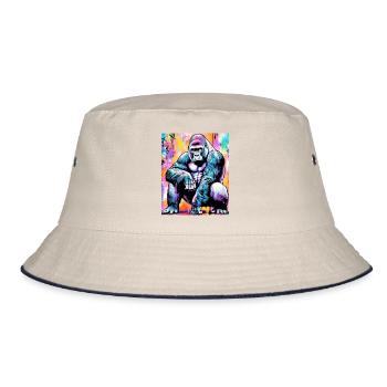 gorilla - Bucket Hat - ecru/navy - Front