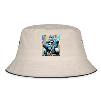 Gorilla - Bucket Hat - Natur/Navy - Vorne