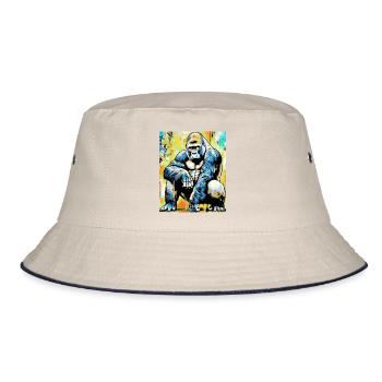 Gorilla - Bucket Hat - Natur/Navy - Vorne