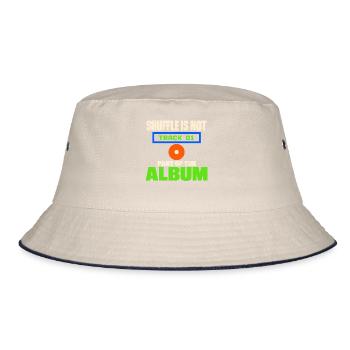 Cd-sammler Kompaktplatte Physisches Medium - Bucket Hat - Natur/Navy - Vorne