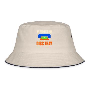 Cd-sammler Kompaktplatte Physisches Medium - Bucket Hat - Natur/Navy - Vorne