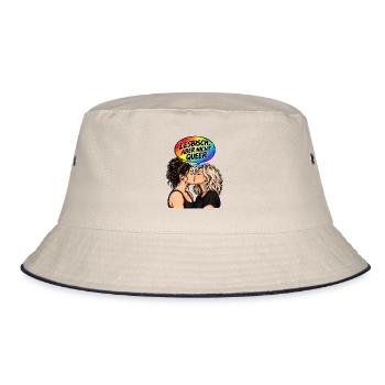 Lesbisch nicht Queer - Bucket Hat - Natur/Navy - Vorne