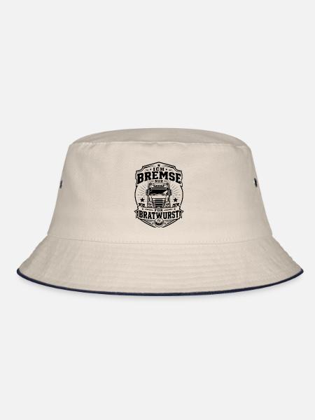 Trucker Bratwurst - Bucket Hat - Natur/Navy