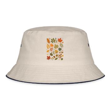 Herbstblätter | Natur & Wald - Bucket Hat - Natur/Navy - Vorne