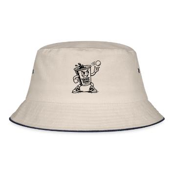 Beer Pong Becher - Bucket Hat - Natur/Navy - Vorne