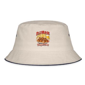 Takoyaki Crazy - Bucket Hat - Natur/Navy - Vorne