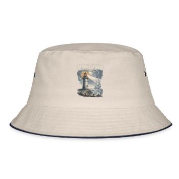 The Lighthouse Keeps Watch Leuchtturm - Bucket Hat - Natur/Navy - Vorne