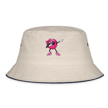 Basketball Basketballerin, Mädchen, Frauen - Bucket Hat - Natur/Navy - Vorne
