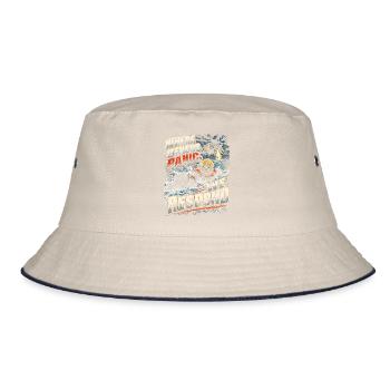 Rettungsschwimmer Where Others Panic We Respond - Bucket Hat - Natur/Navy - Vorne