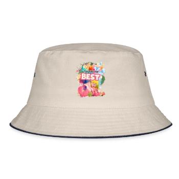 Beste Foxes im Farbenmeer - Bucket Hat - Natur/Navy - Vorne