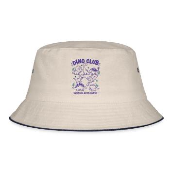 Dino Club – Kleine Dinos, große Abenteuer - Bucket Hat - Natur/Navy - Vorne