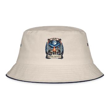 Frohes Weihnachtsfest zur Wintersonnenwende Wicca-Festival - Bucket Hat - Natur/Navy - Vorne