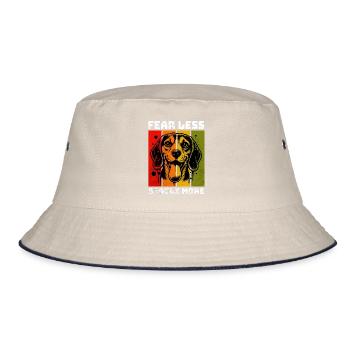 Beagle Beagle - Bucket Hat - Natur/Navy - Vorne